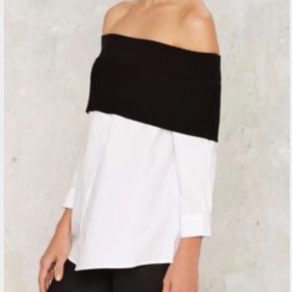M-12 black off shoulder top - Picture 3 of 4